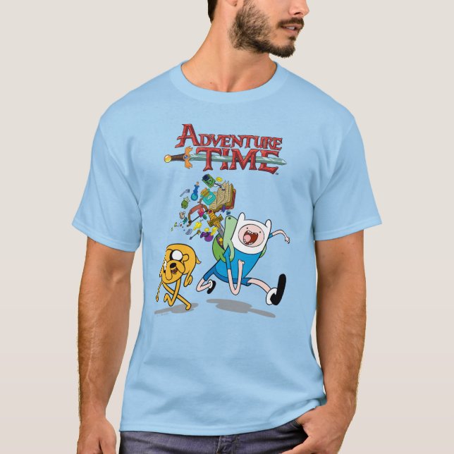 Abenteuerzeit | Finn's Backpack Adventure Gear T-Shirt (Vorderseite)