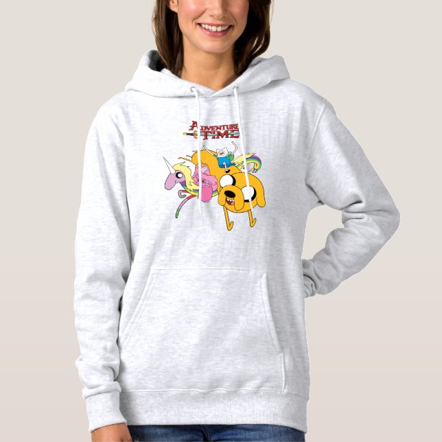 Abenteuerzeit | Lady, Bubblegum, Finn & Jake Hoodie (Vorderseite)