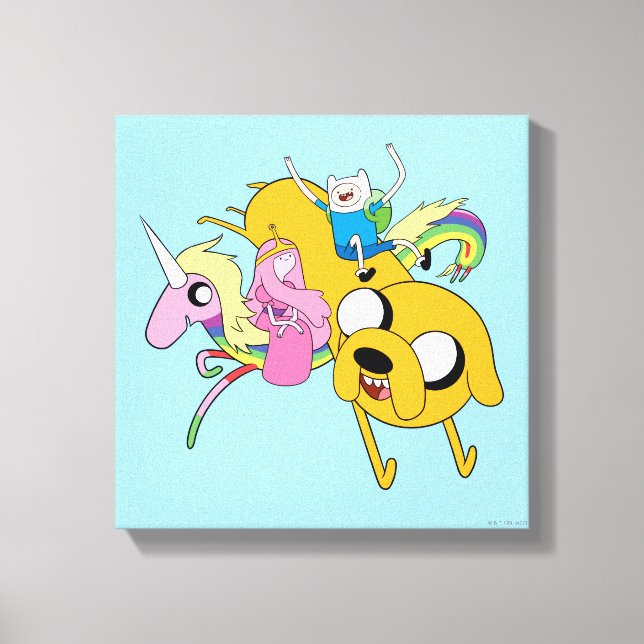 Abenteuerzeit | Lady, Bubblegum, Finn & Jake Leinwanddruck (Vorderseite)