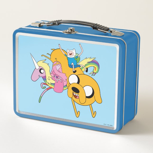 Abenteuerzeit | Lady, Bubblegum, Finn & Jake Metall Brotdose (Vorderseite)