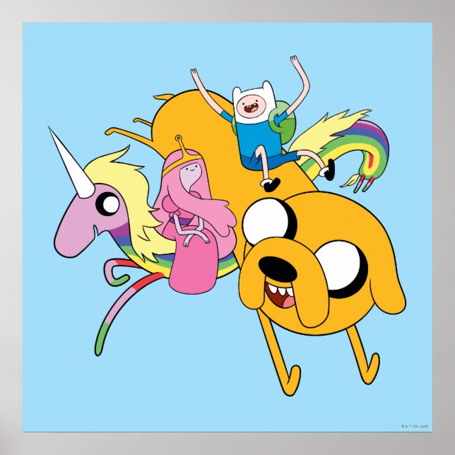 Abenteuerzeit | Lady, Bubblegum, Finn & Jake Poster (Vorne)