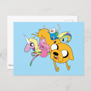 Abenteuerzeit   Lady, Bubblegum, Finn & Jake Postkarte