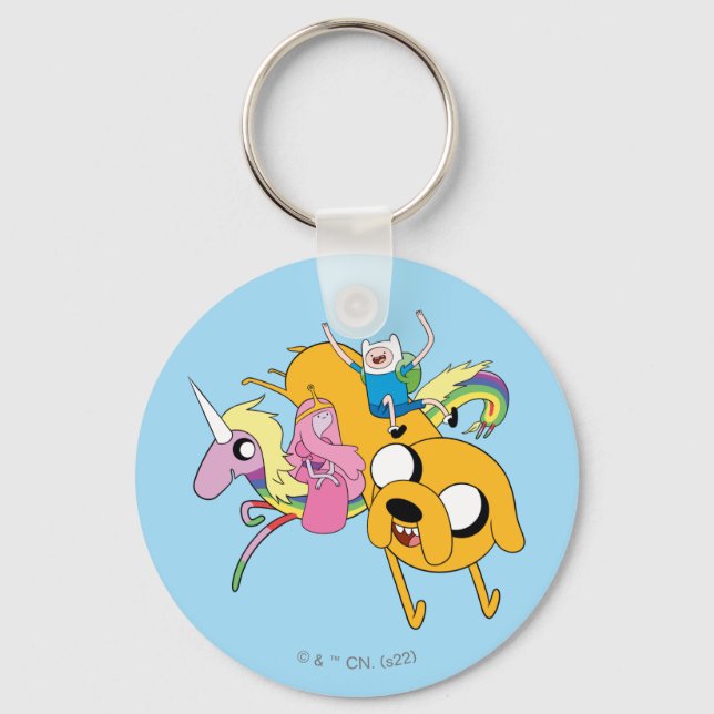 Abenteuerzeit | Lady, Bubblegum, Finn & Jake Schlüsselanhänger (Vorderseite)