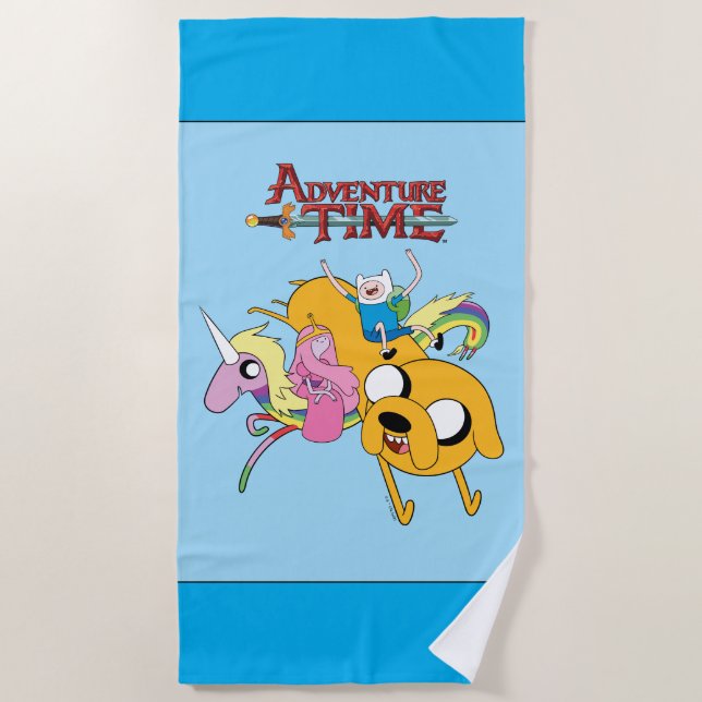 Abenteuerzeit | Lady, Bubblegum, Finn & Jake Strandtuch (Vorderseite)