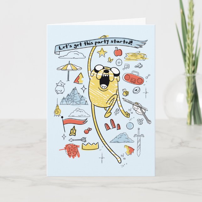 Abenteuerzeit | "Party" Jake Sketch Karte (Vorderseite)