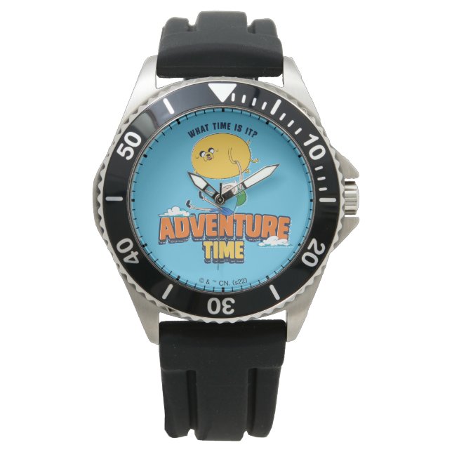 Abenteuerzeit | Schwimmbad mit Flossen Armbanduhr (Vorderseite)