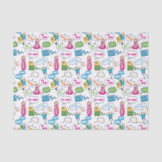 Abenteuerzeit | Zeichen-Abrufmuster Seidenpapier (Vorderseite)