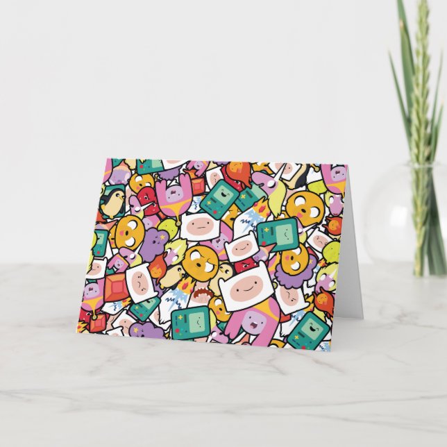 Abenteuerzeit | Zeichen-Toss-Muster Karte (Vorderseite)