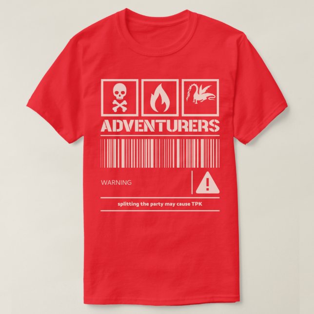 Abenteurer, die beim Splitten des Party warnen, kö T-Shirt (Design vorne)