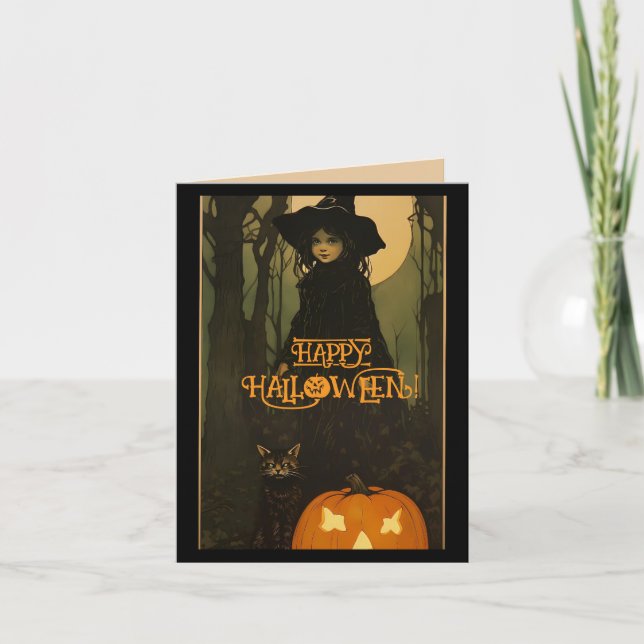 ABER ANGEL HALLOWEEN KARTE (Vorderseite)
