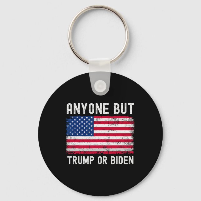 Aber Biden oder Trump 2024 gegen Biden & amp; Trum Schlüsselanhänger (Vorderseite)