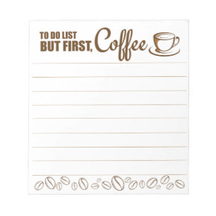Aber der erste Coffee Notepad Notizblock