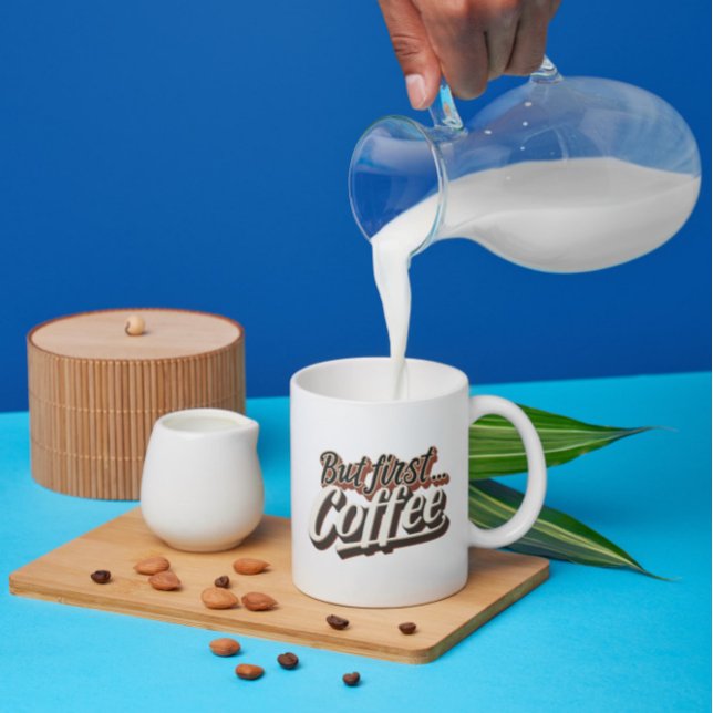 Aber der erste Kaffee-Funny-Kaffee-Zitat Kaffeetasse (Von Creator hochgeladen)