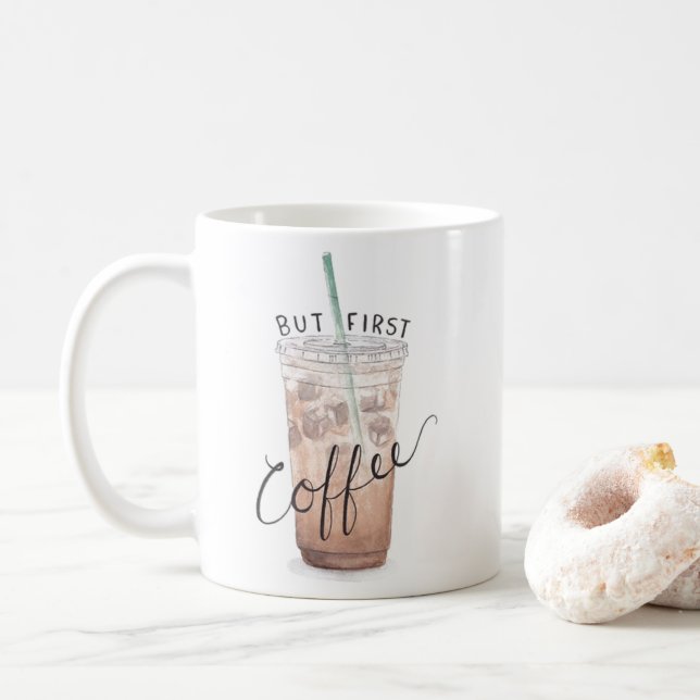 Aber der erste Kaffee-Hipster Kaffeetasse (Mit Donut)