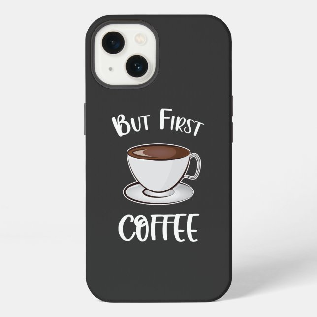Aber der erste Kaffee - Kaffee Lover iPhone Hülle (Rückseite)