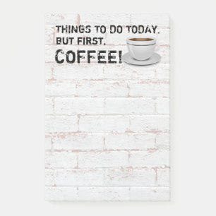 Aber der erste Kaffee Post-it Klebezettel