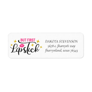 Aber der erste Lipstick Makeup Typografy Address