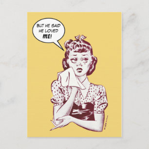 Aber er sagte, er liebe mich! postkarte