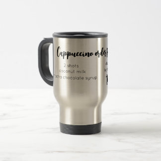 ABER ERSTE KAFFEBESTELLUNG LATTE MOCHA CAPPUCCINO REISEBECHER
