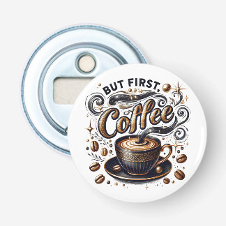 Aber erste Kaffeekunst - Stilvolles Gold Design Flaschenöffner