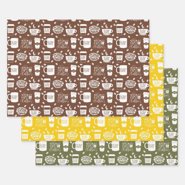 ABER ERSTENS, KAFFEE SET WRAPPING PAPIER SHEETS (Set)