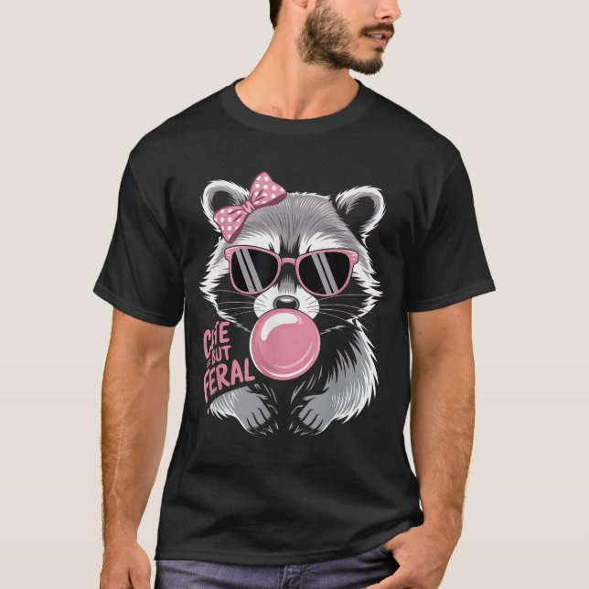 Aber Feral Raccoon Women Raccoon T-Shirt (Vorderseite)