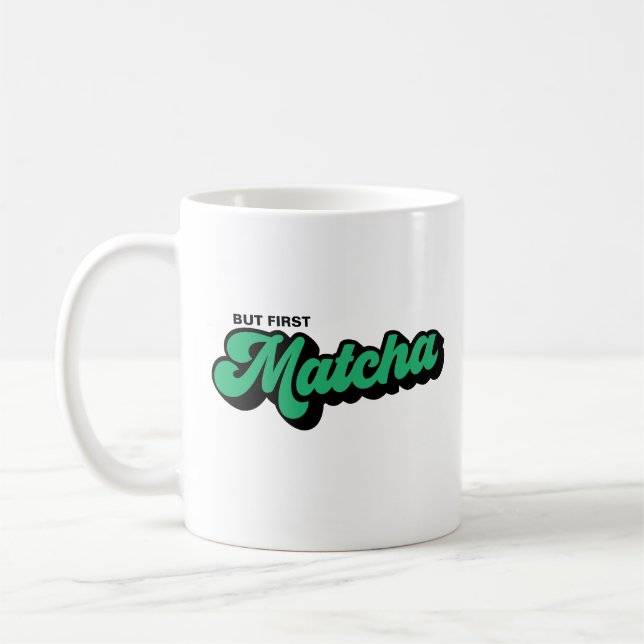Aber First Matcha Retro Style Tasse (Links)