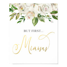 Aber First Mimosas White Floral Gold