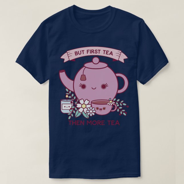 Aber First Tee Niedlich Kawaii Tea Kettle (Design vorne)