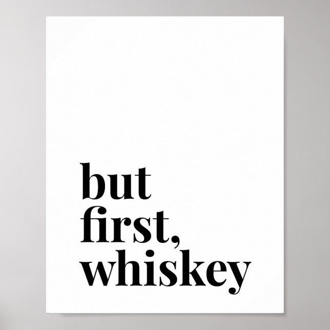 Aber First Whiskey Poster (Vorne)