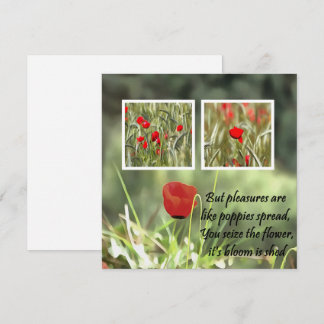 Aber Freuden sind wie verstreute Mohnblumen Beilei Save The Date