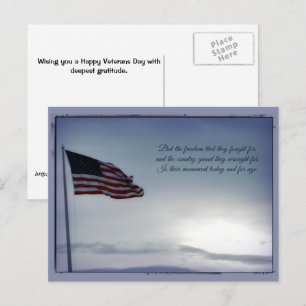 Aber für die Freiheit gekämpft ... Veterans Day Po Postkarte