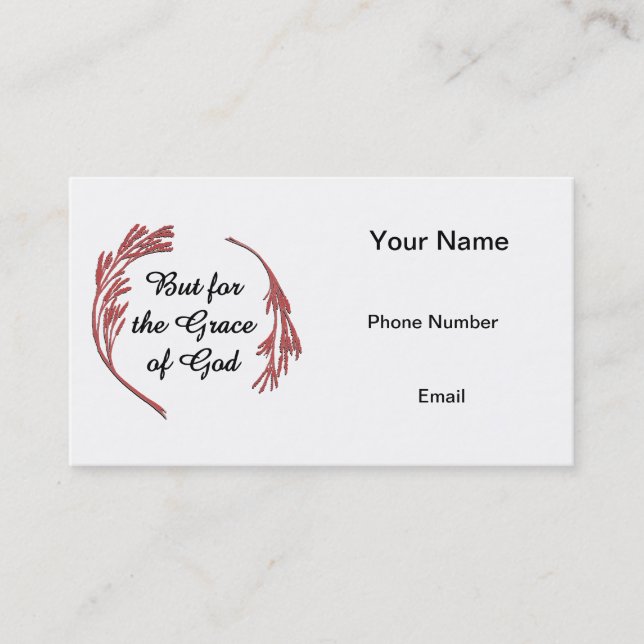 Aber für die Gnade Gottes Rufkarte Telefonnummerkarte (Vorderseite)