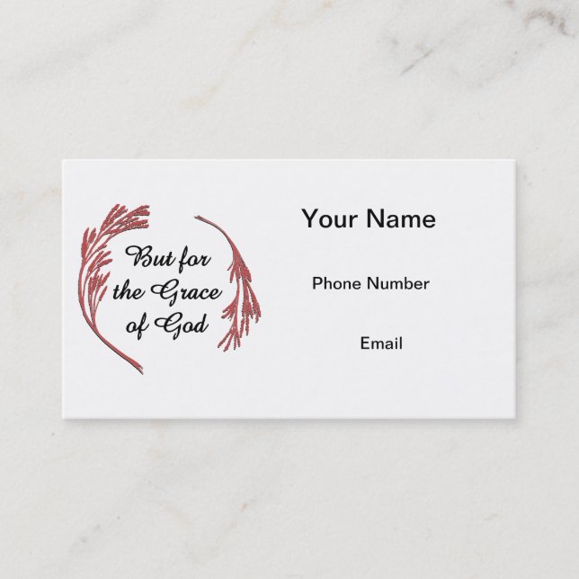 Aber für die Gnade Gottes Zitat Telefonnummerkarte (Vorderseite)