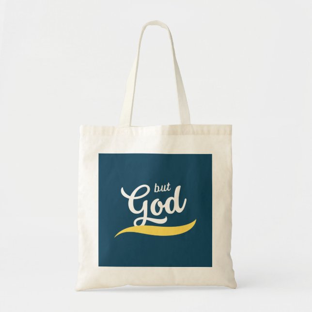 Aber God Blue Christlich Faith Shopping Tote Bag Tragetasche (Vorne)