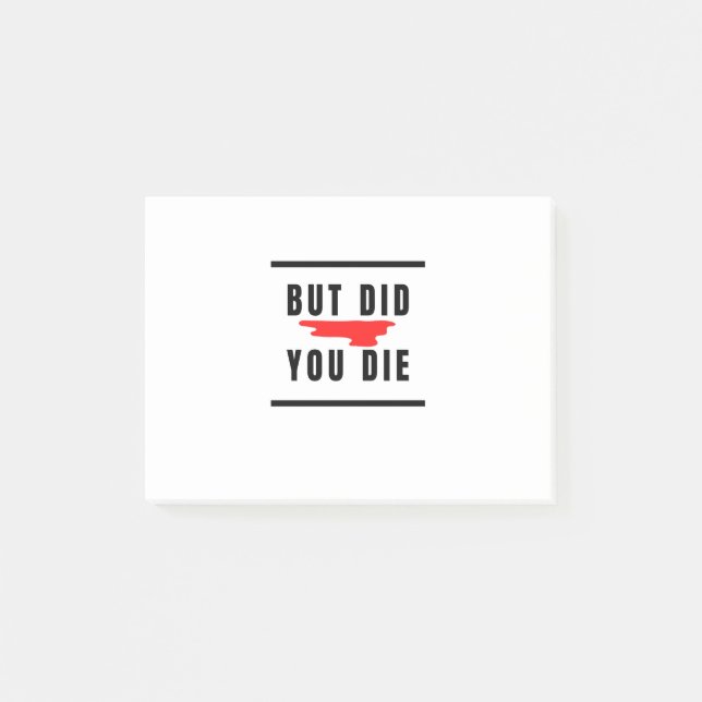 Aber haben Sie die Post-it Klebezettel (Vorderseite)