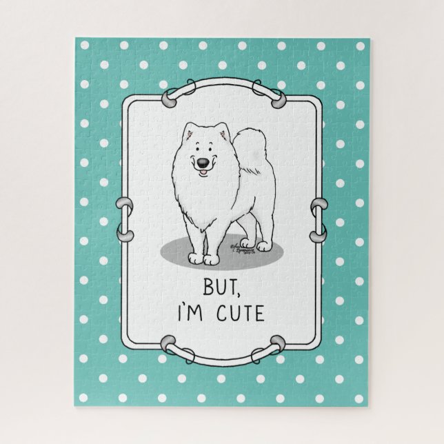 Aber ich bin Niedlich Samoyed Dog Puzzle (Vertikal)