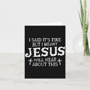 Aber ich meinte, Jesus wird von diesem Christen hö Karte