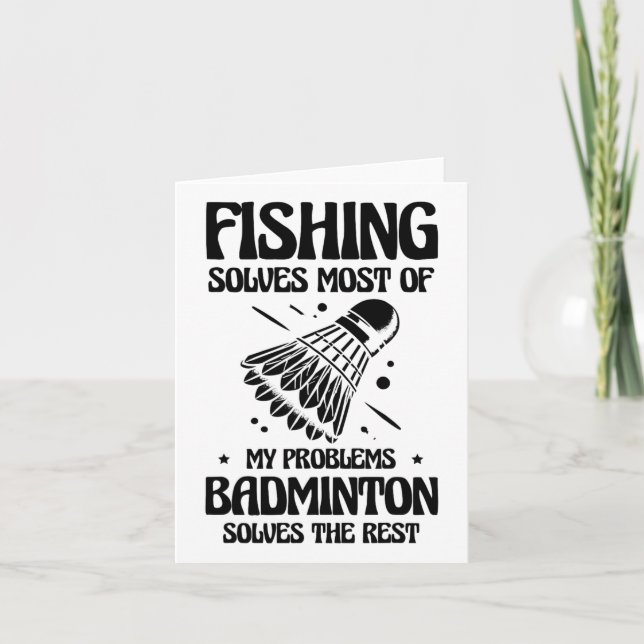 Aber in meinem Kopf spiele ich Badminton Player Sh Karte (Vorderseite)