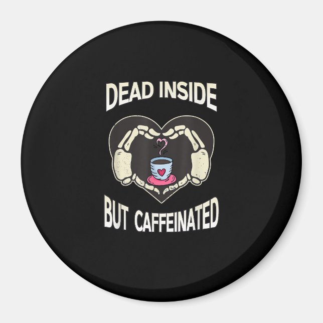 Aber koffeiniertes Kaffeekelett Herz Magnet (Vorne)