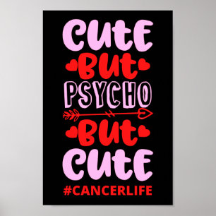 ABER PSYCHO ABER NIEDLICH #CANCERLIFE Geburtstag l Poster