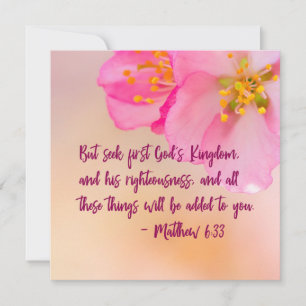 Aber Seek First Gods Reich Christliches Blumenreic