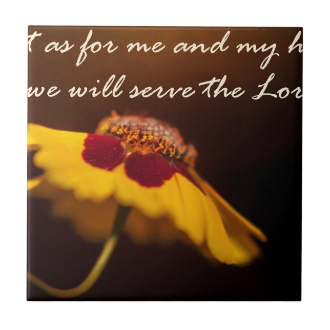 Aber was mich und mein Haus anbetrifft, wir dienen Fliese (Vorderseite)