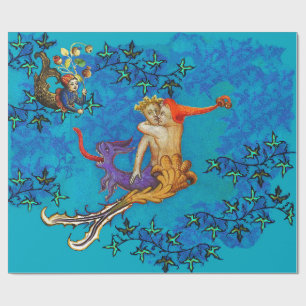 ABER WAS SCHAUST DU AN? Mermaid und Triton Geschenkpapier