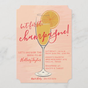 Aber zuerst Champagner Einladung