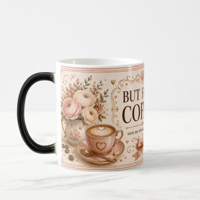 Aber zuerst, Coffee Romantic Blush Café Tasse  (Links)