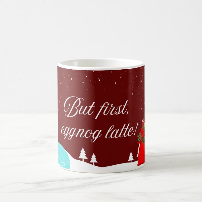 Aber zuerst, Eggnog Latte! Kaffeetasse (Mittel)