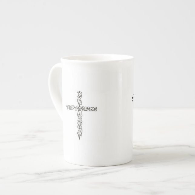 Aber zuerst, Jesus-Tasse Prozellantasse (Vorderseite Links)