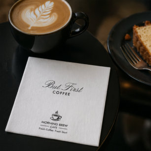 Aber zuerst Kaffee Benutzerdefiniertes Firmenlogo Serviette