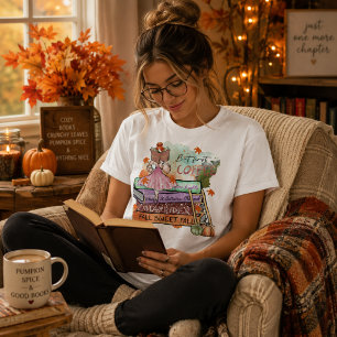 Aber zuerst Kaffee, Bunter Herbst Buchliebhaber T-Shirt